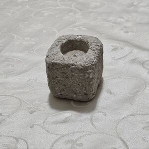 Textured Concrete Cube Candle Holder Fake Rock Key Hide 4/$20